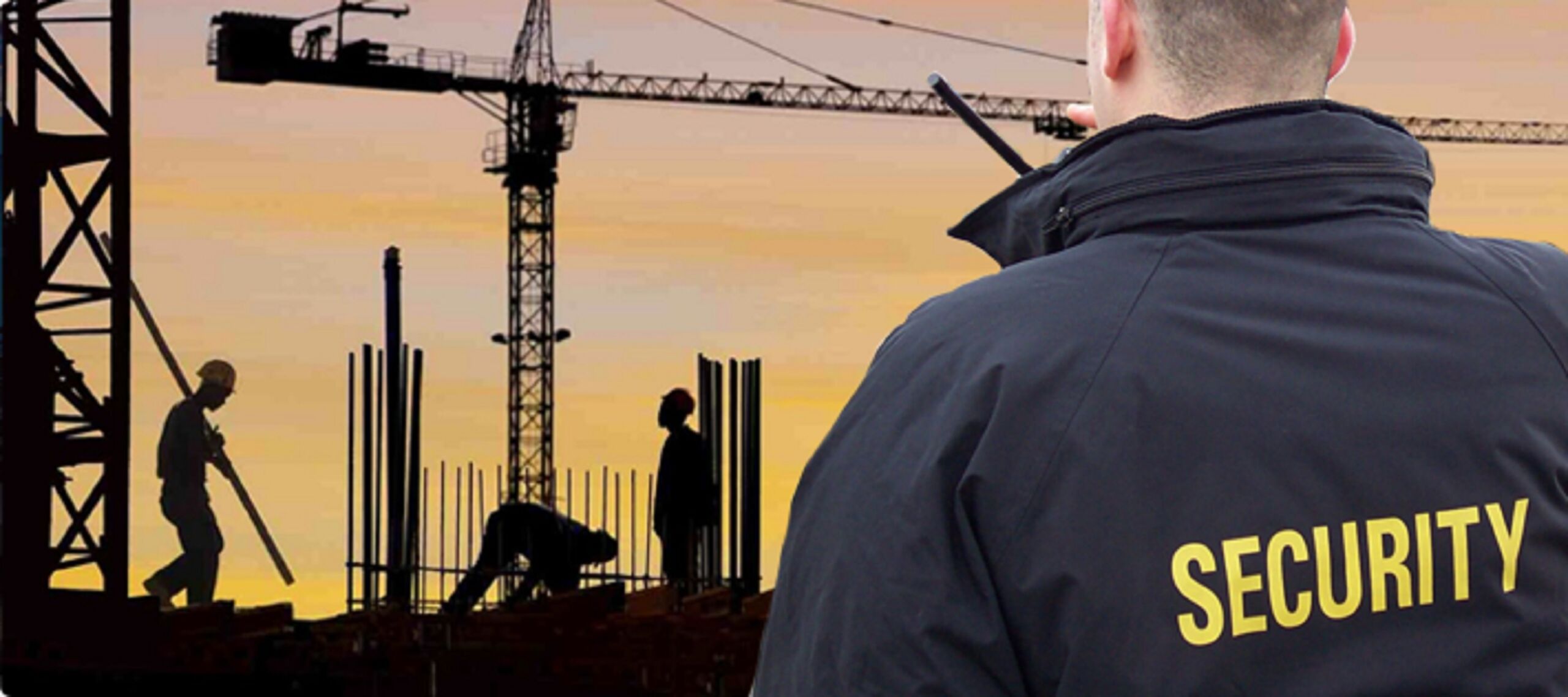 Construction site security guard on a Houston job site