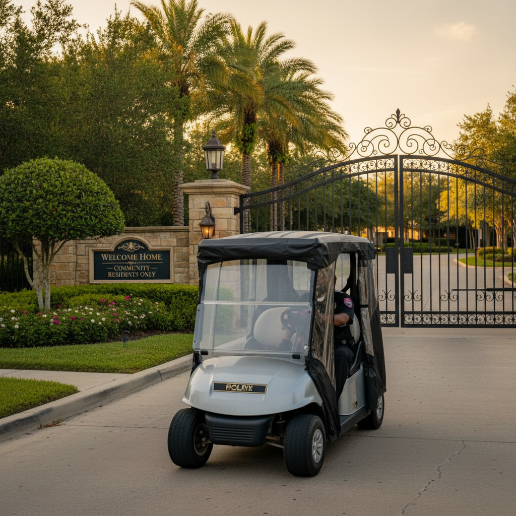 Residential security in Houston — Op6 officer at upscale home