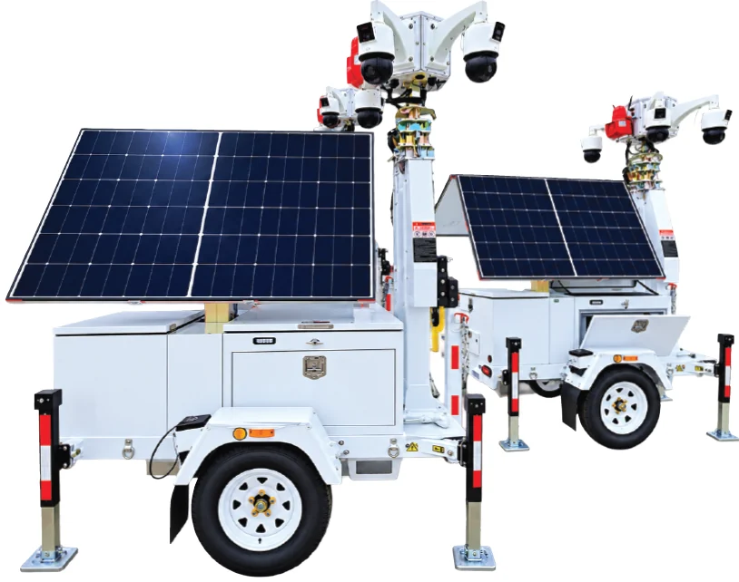 OpVision solar-powered mobile surveillance camera trailers in Texas